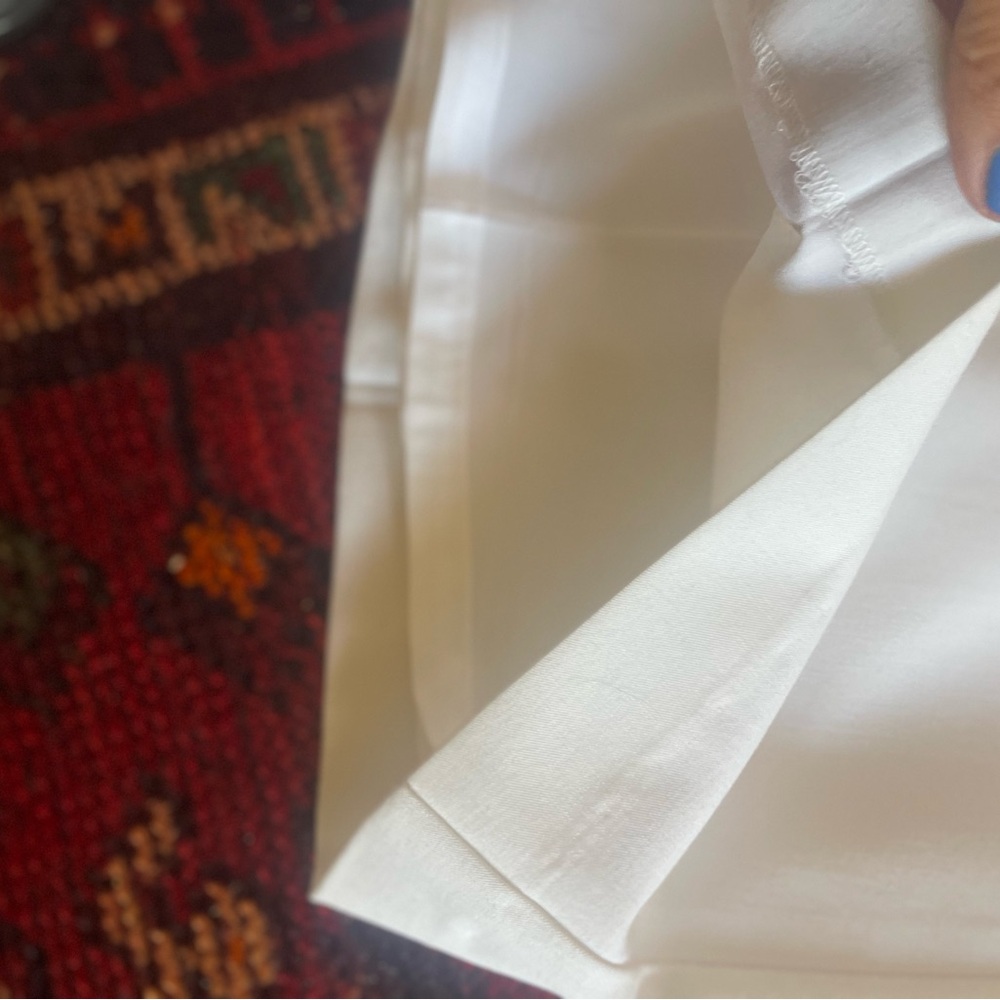 White Wide Leg Pants slacks lined dress pants by Cache’ Women’s size 6 - Picture 6 of 7